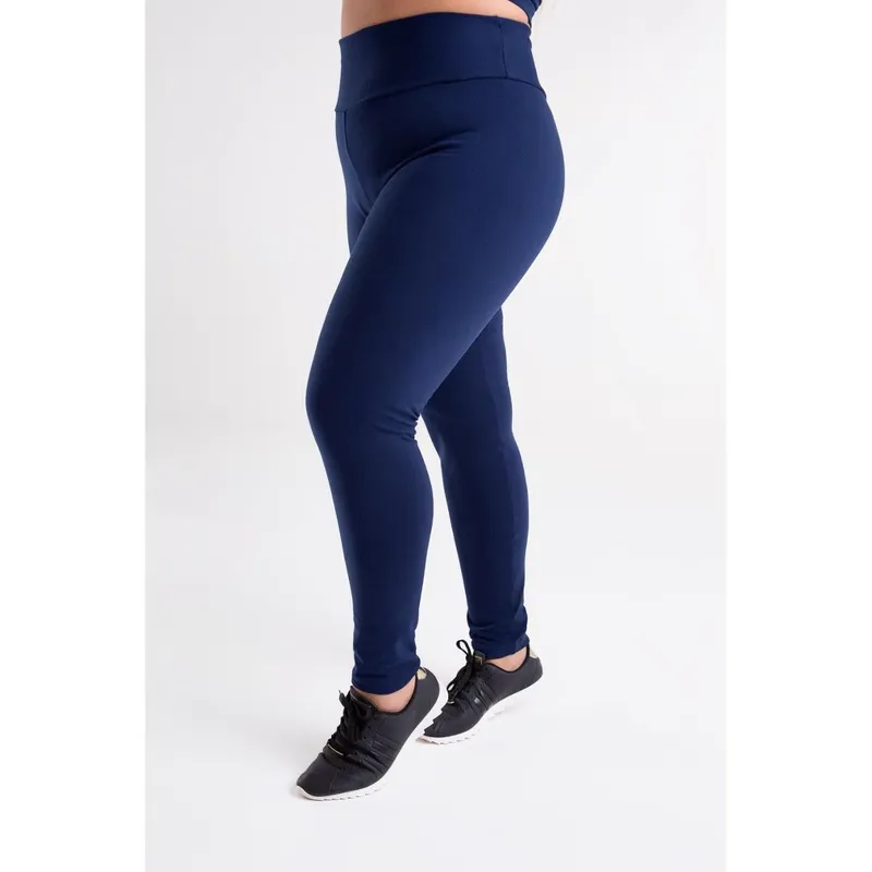 Calça Legging Suplex Moda Plus Size Cintura Alta - WOLFOX