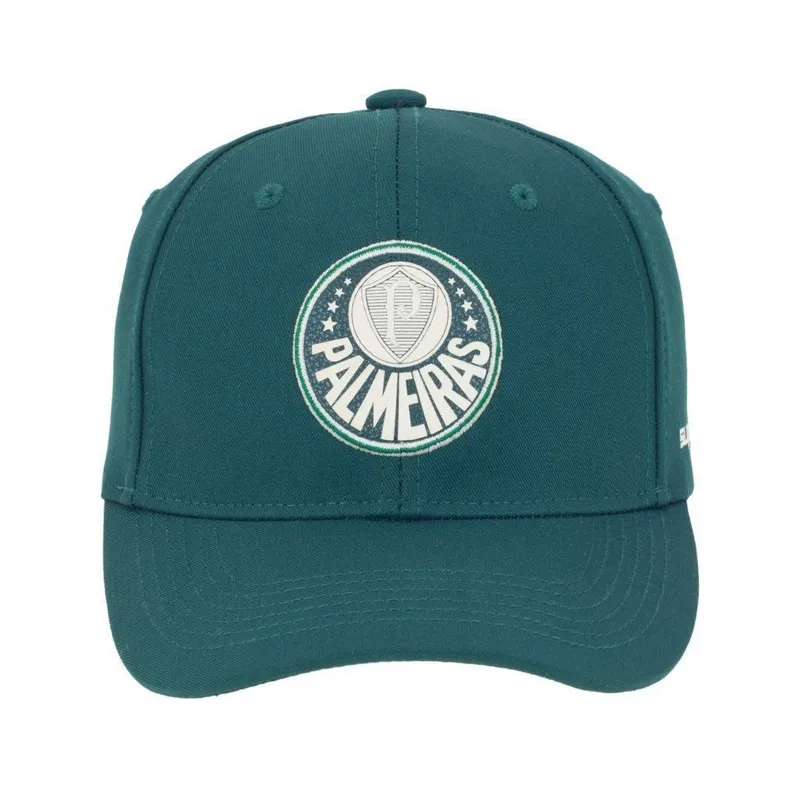 Boné Palmeiras Patch Bordado Em Couro