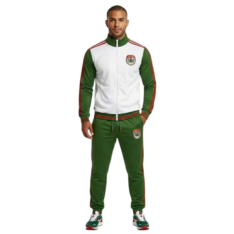 Agasalho Conjunto México Seleção Jaqueta Calça Branco/Verde Copa