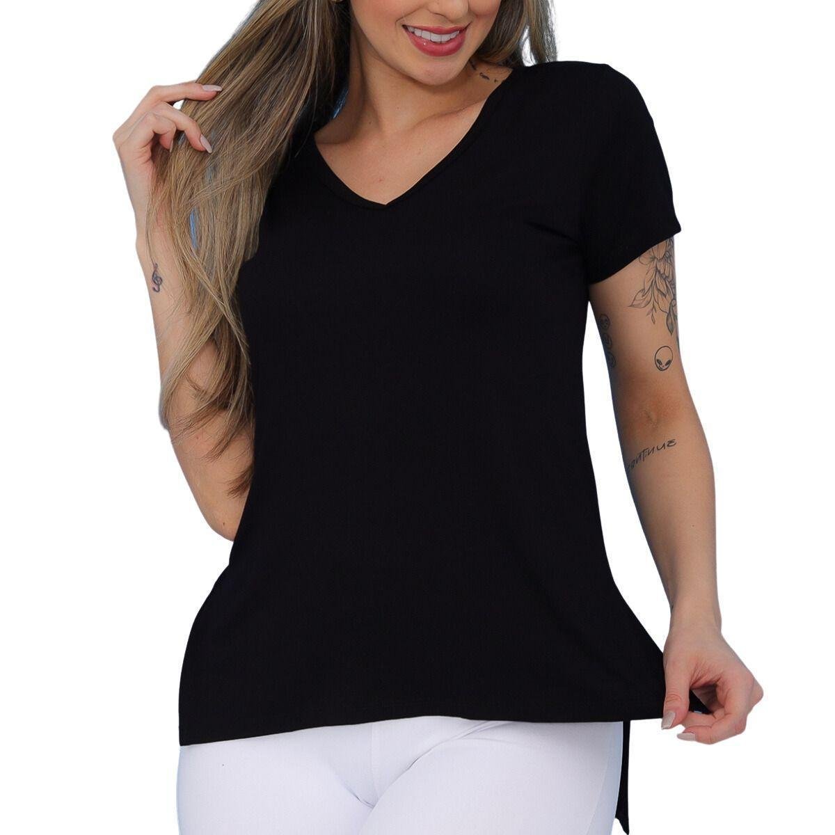 Camiseta Feminina Casual Tampa Bumbum Manga Curta Viscolycra Premium