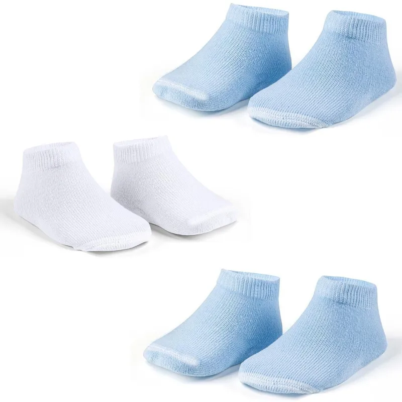 Kit 3 Pares Meia Bebe Recem Nascido Infantil Algodao Confortavel
