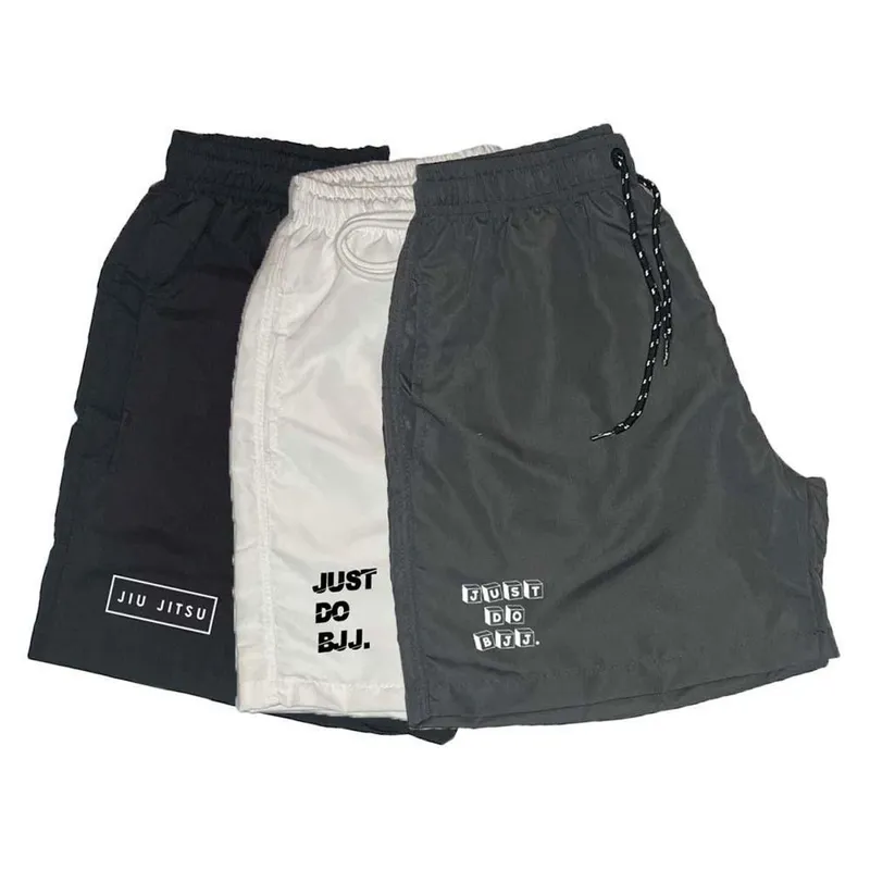 Short Tactel Masculino Cordão Jiu Jitsu Conforto Kit 3