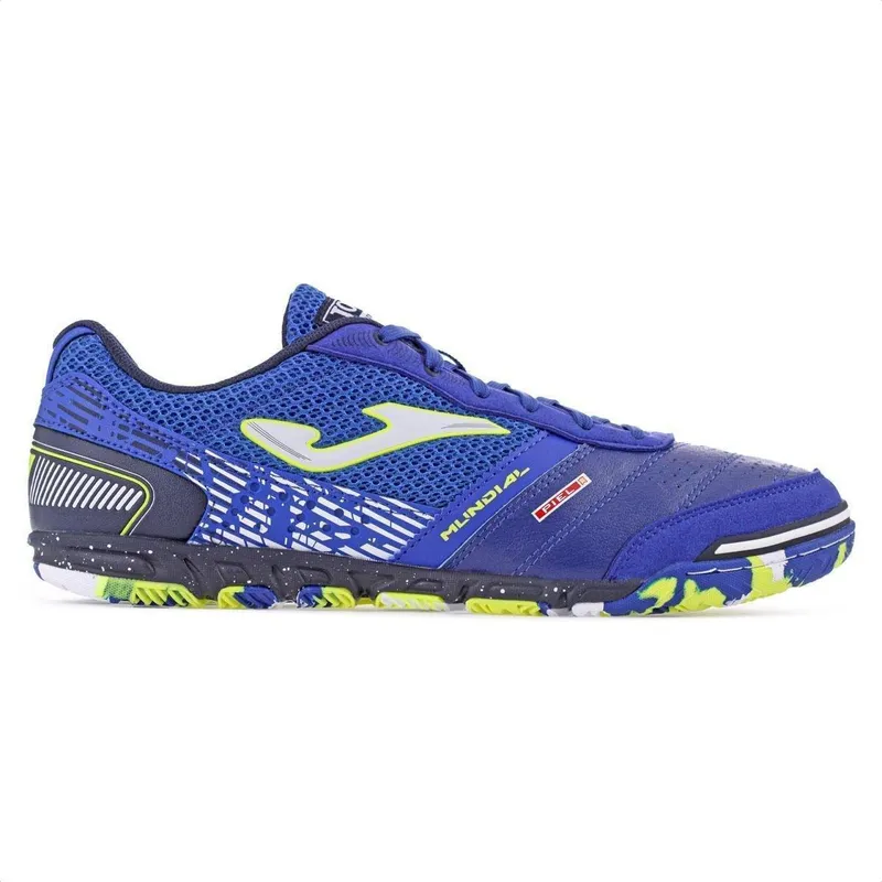 Chuteira Joma Futsal Mundial Azul e Amarelo - Masculina