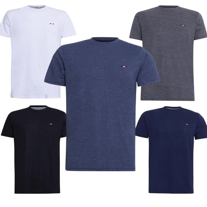 Kit 5 Camisetas Masculinas Industrie no Estilo Clássico Básica Algodão Premium