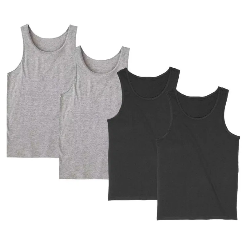 Kit 4 Regata Masculina Camiseta Lisa Básica Algodão Regatas