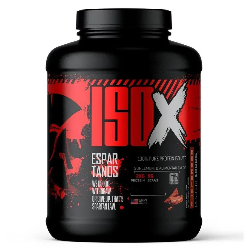 ISO X Whey Protein Isolada Blend Complex 100% Pure Suplemento em Pó 1,8KG - Espartanos