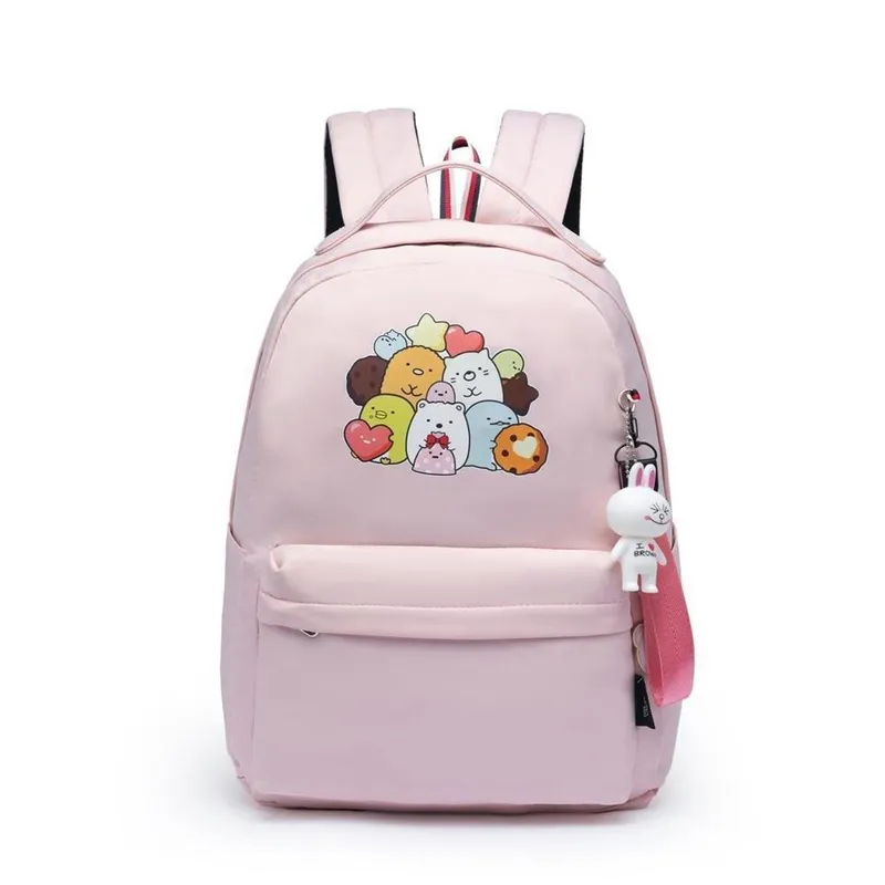 Mochila Escolar Universitária Feminina Chaveiro Juvenil Menina 7 Litros