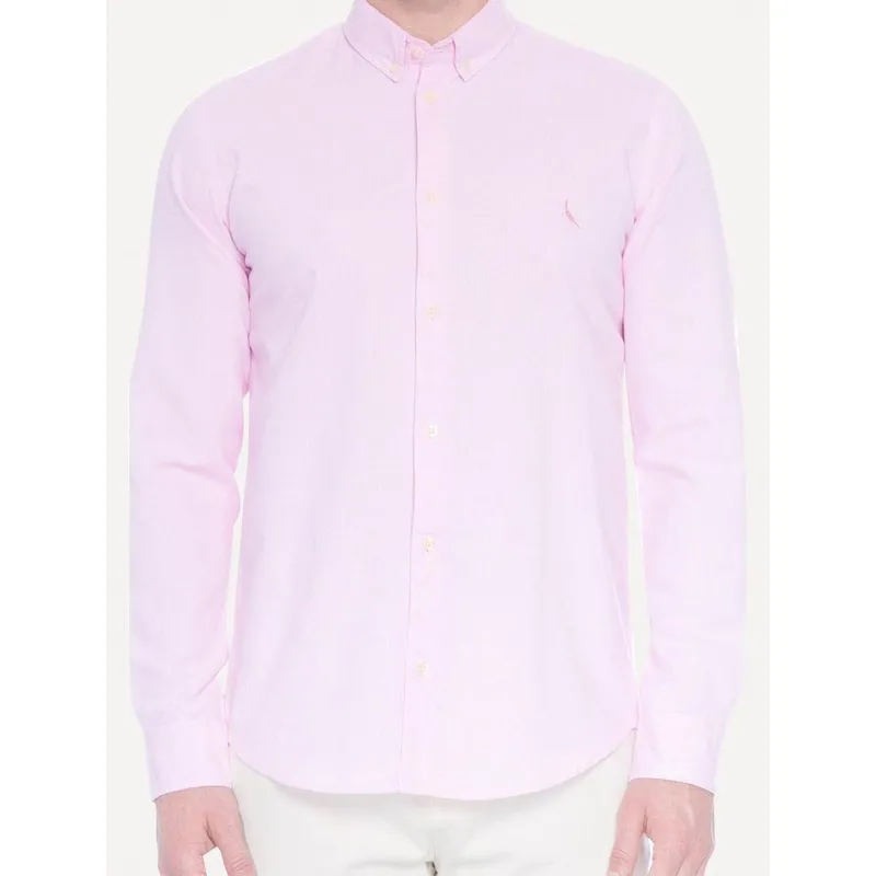 Camisa Reserva Masculina Oxford Color Icon Rosa Claro