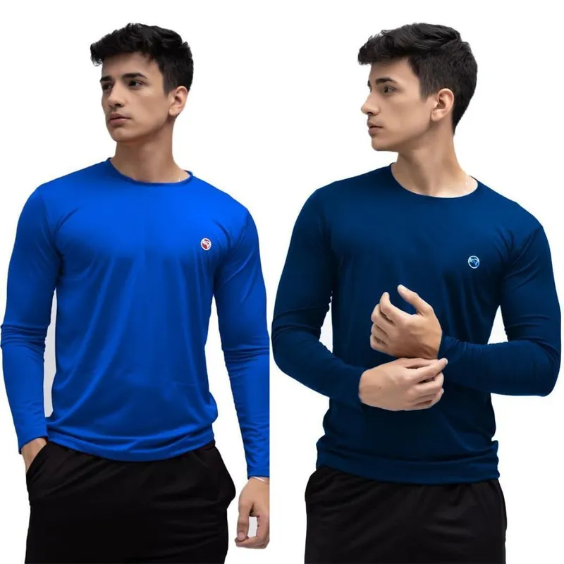 Kit 2 Camisa Térmica Uv50+ Masculina Segunda Pele Proteção Solar