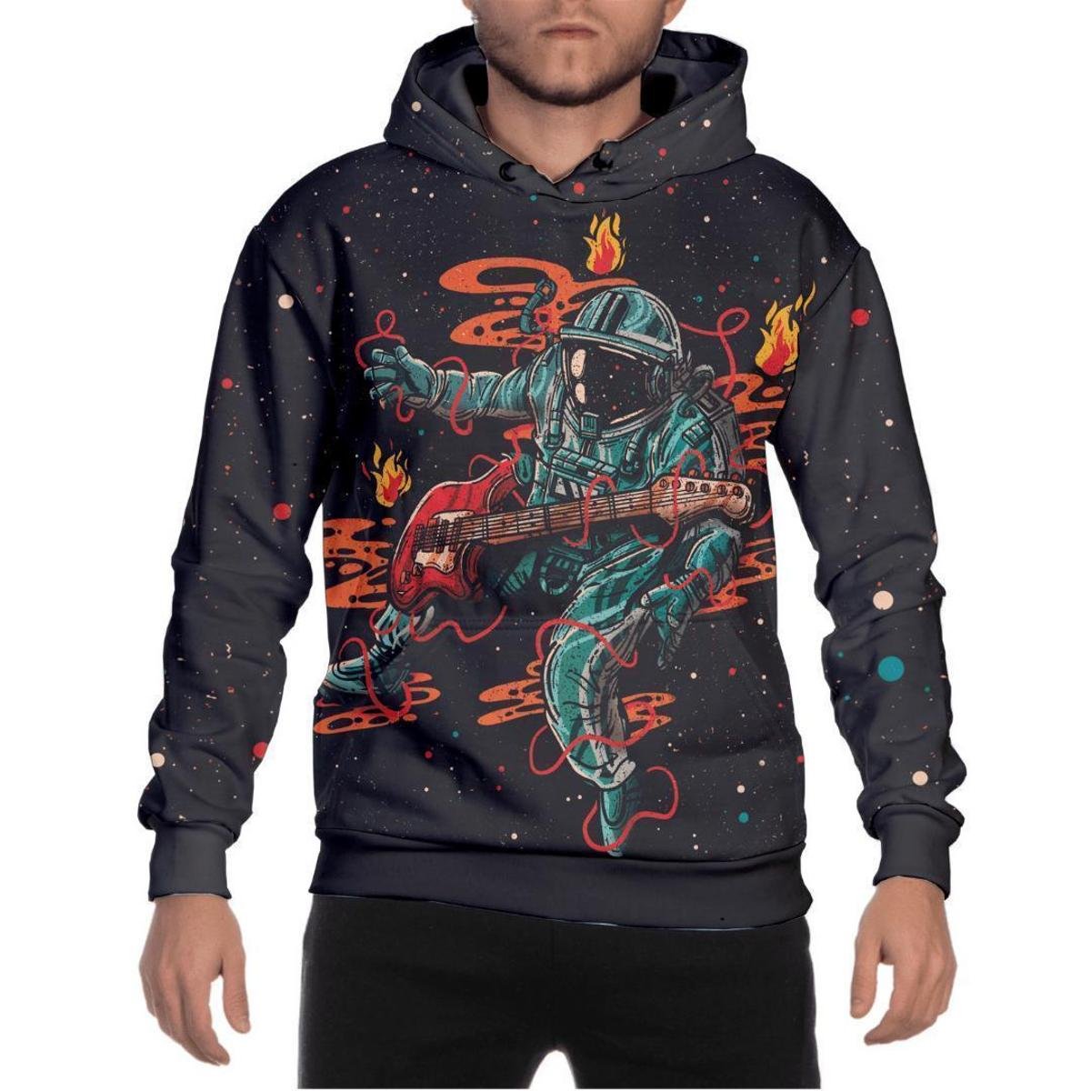 Blusa Moletom Astronauta Unissex Agasalho De frio Flanelado Casaco quentinho