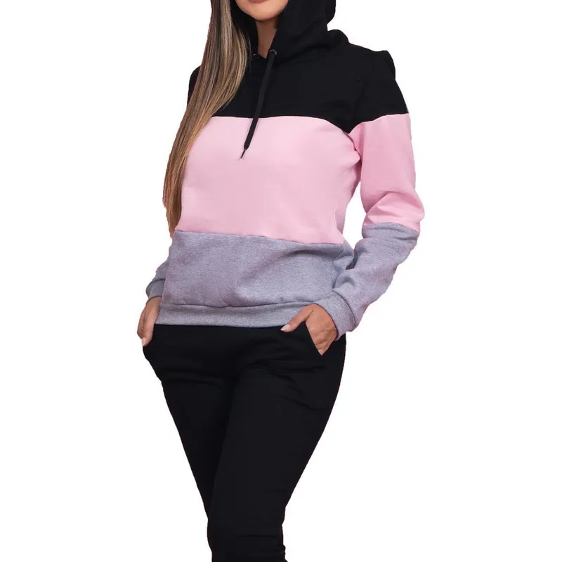 Conjunto Moletom Feminino Flanelado