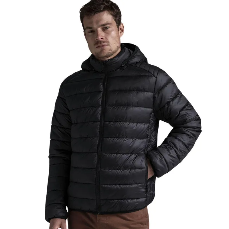 Jaqueta Masculina Puffer Peluciada com Capuz Removível Inverno Premium