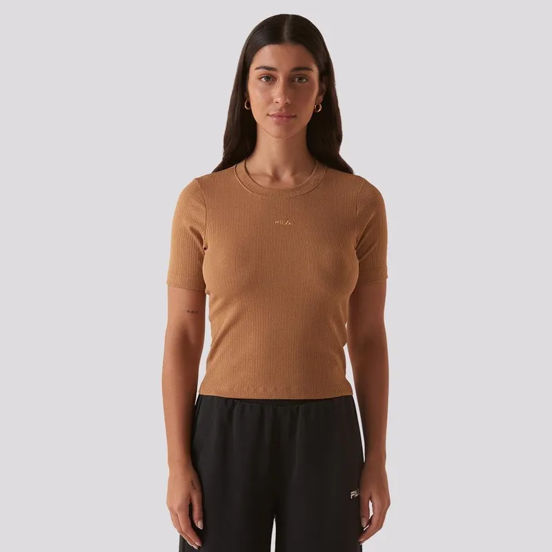Camiseta Fila Regular Essentials Canelada Feminina