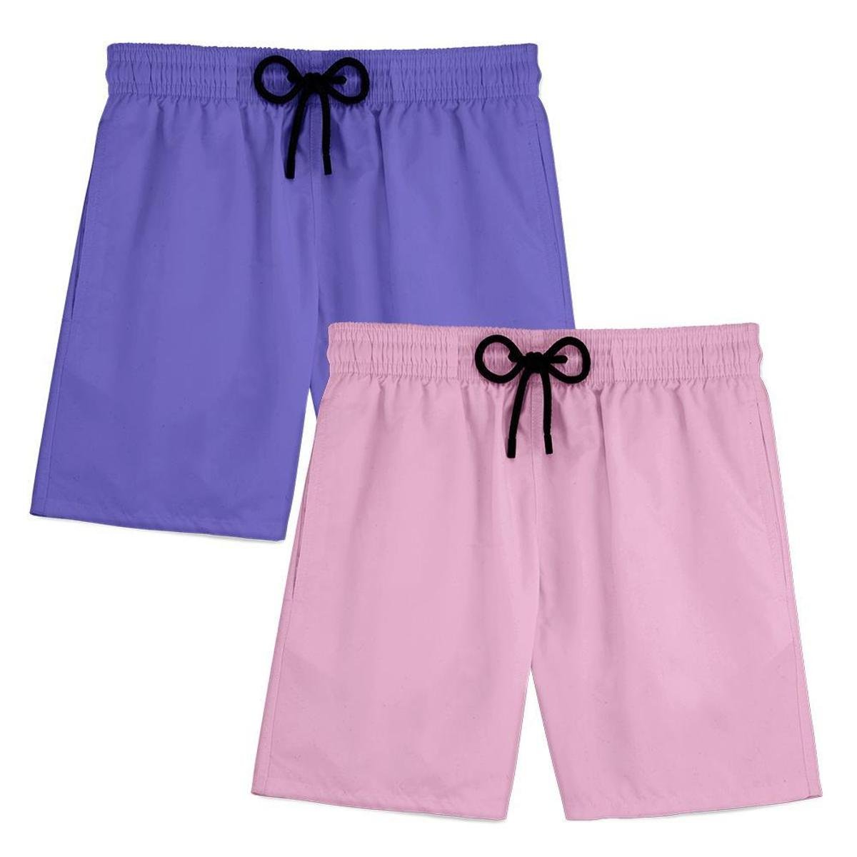 Kit 2 Short Masculino Bermuda Praia Verão Treino Esporte Mauricinho Tactel