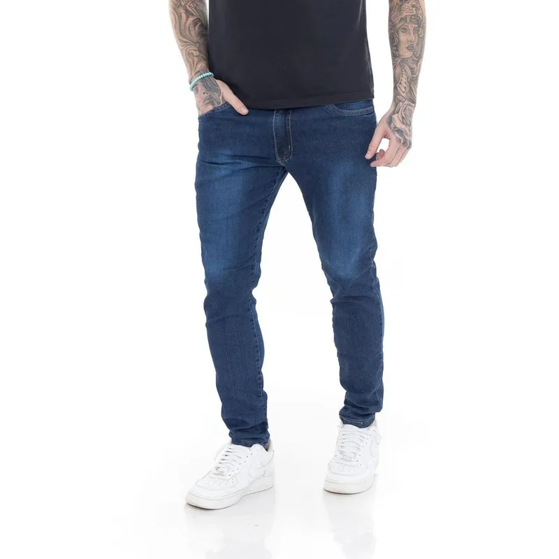 Calça Super Skinny Premium Street Masculino - Azul