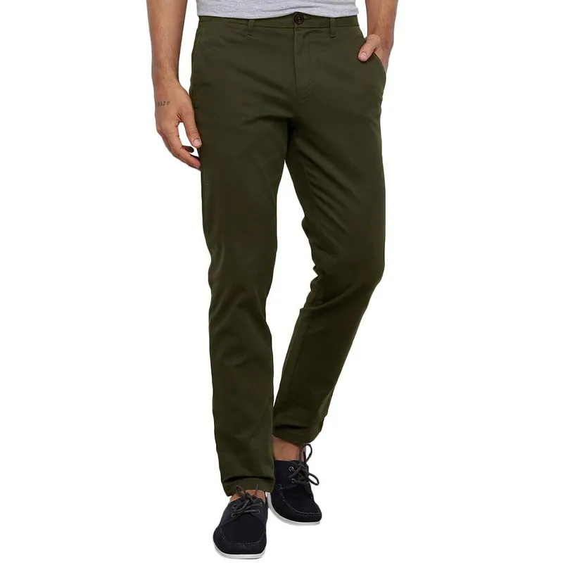 Calça Tommy Hilfiger Masculina de Sarja Brooklyn Verde Militar