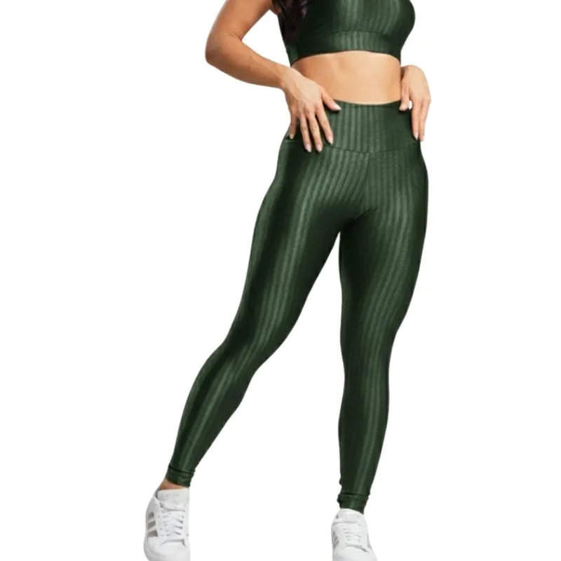Calça Legging New Zig 3D Bella Fiore Cós Alto Roupa Para Academia Treino Fitness Feminina Musculação