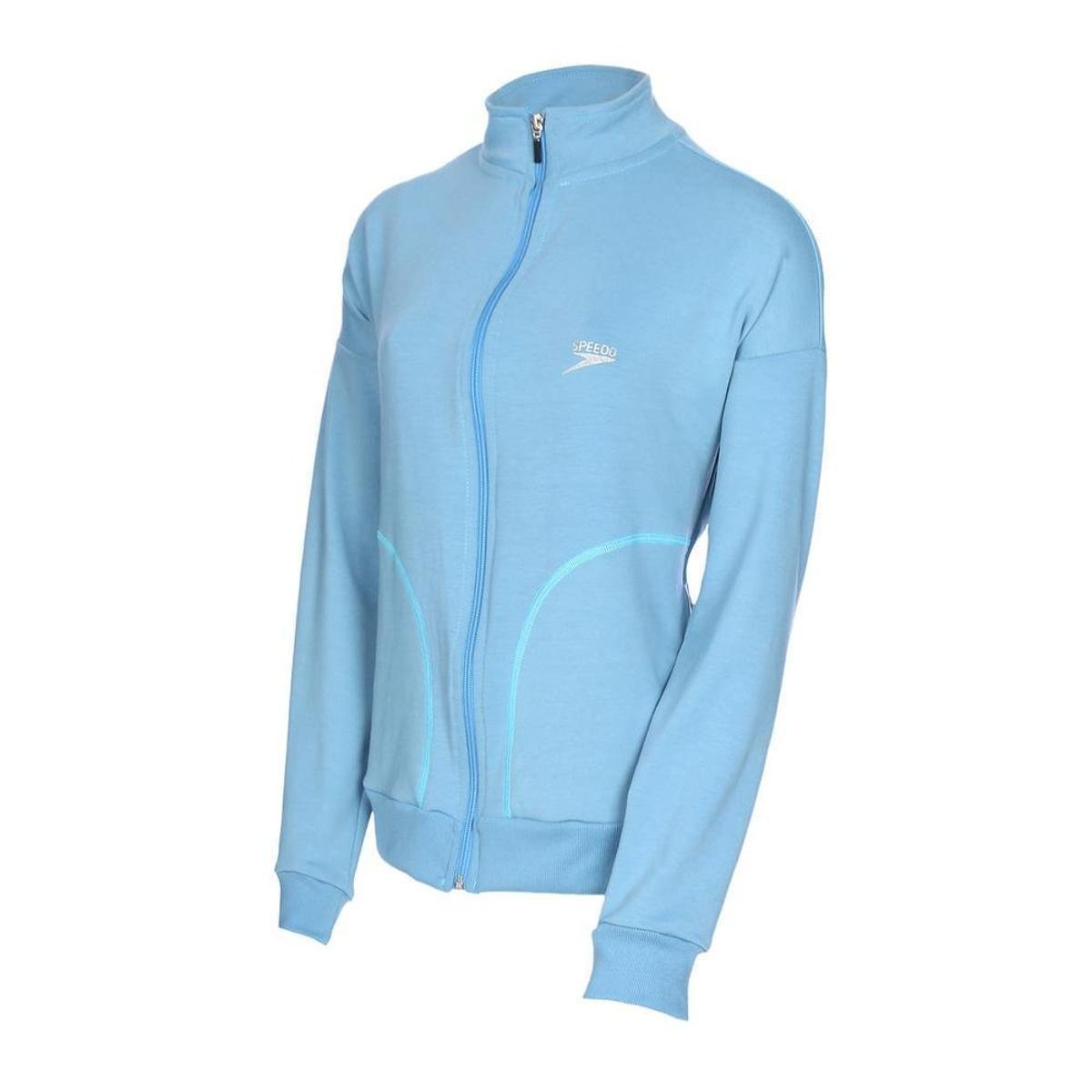 Blusa feminina de moletom Comfy Speedo - AZUL CLARO