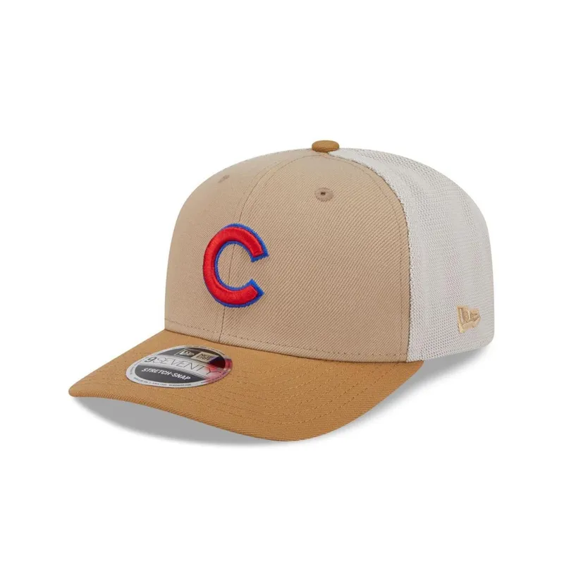 BONE NEW ERA 9SEVENTY STRETCH SNAP CHICAGO CUBS MLB BEGE
