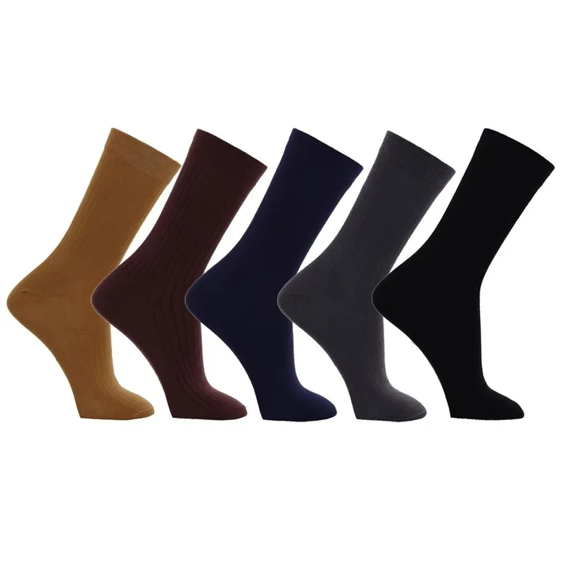 Kit 5 Pares Meia Social Canelado Dorbe