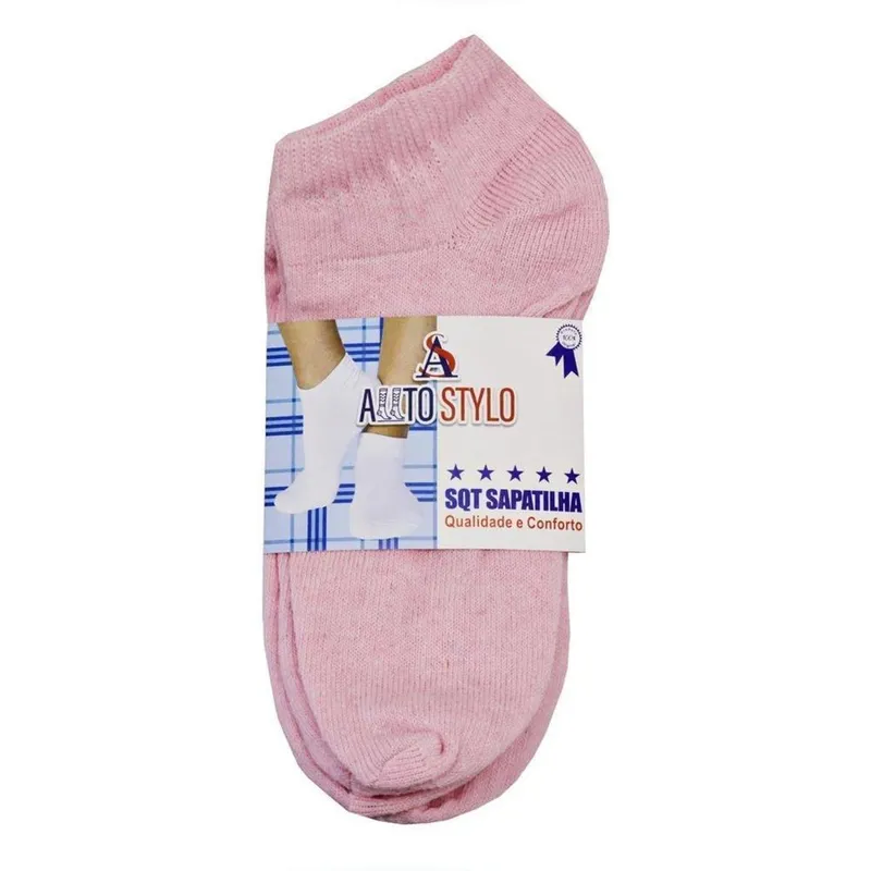 Meia Soquete Feminina Kit 30 Pares Allto Stylo