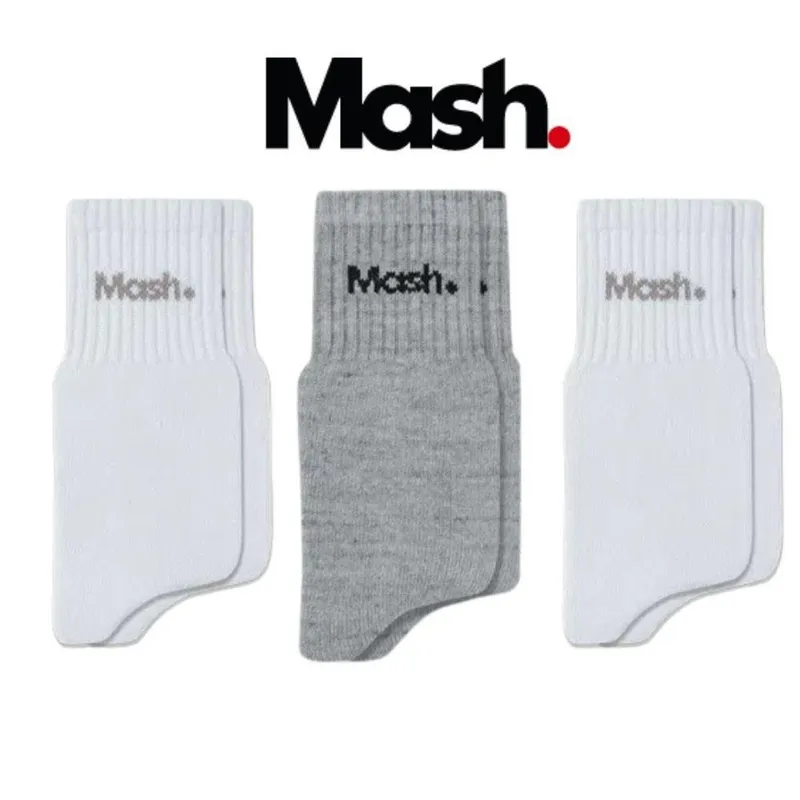 Kit 6 Pares Meias Mash Masculina 20205 Cano Medio Algodão