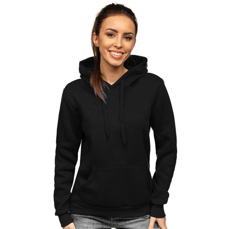 Moletom Feminino Liso Abrigo Blusa Moleton Casaco com Capuz