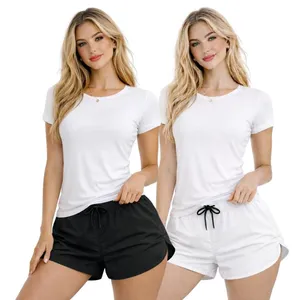 Kit 2 Shorts Femininos em Tactel para Academia com Mobilidade e Ajuste Seguro