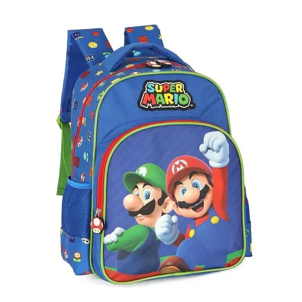 Mochila de Costas Luxcel Super Mario Bros Azul Único