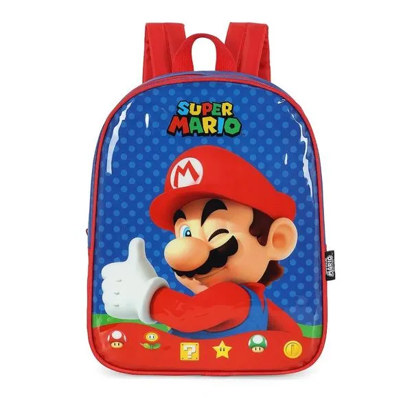 Mochila de Costas Luxcel Mario Bros Petit Azul Único