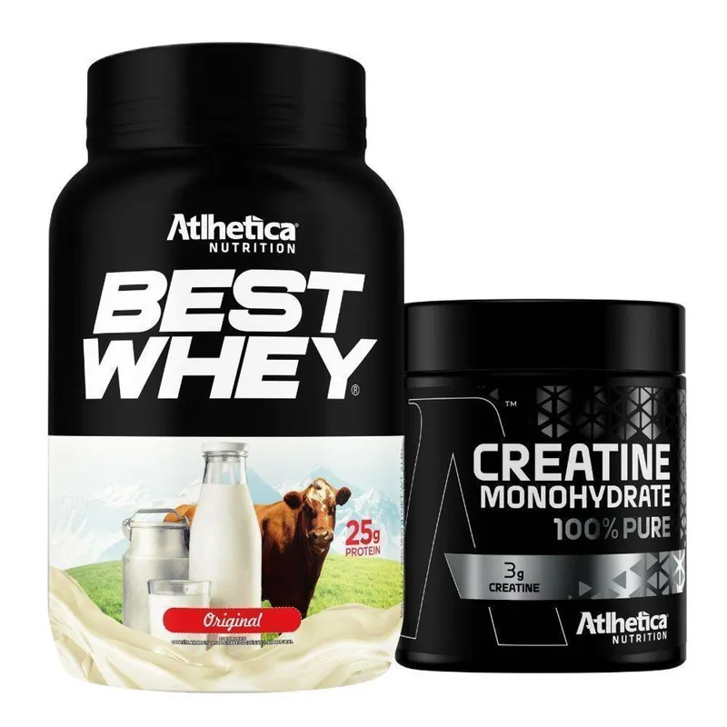 Best Whey Isolado Hidro Original 900g + Creatina Atlhetica