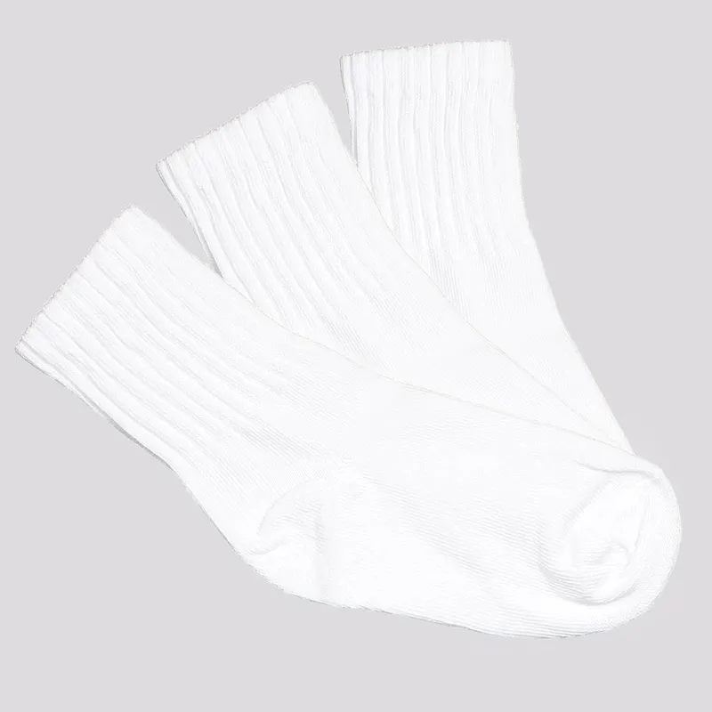 Kit Meia Selene 3 Pares Cano Longo Infantil Branca