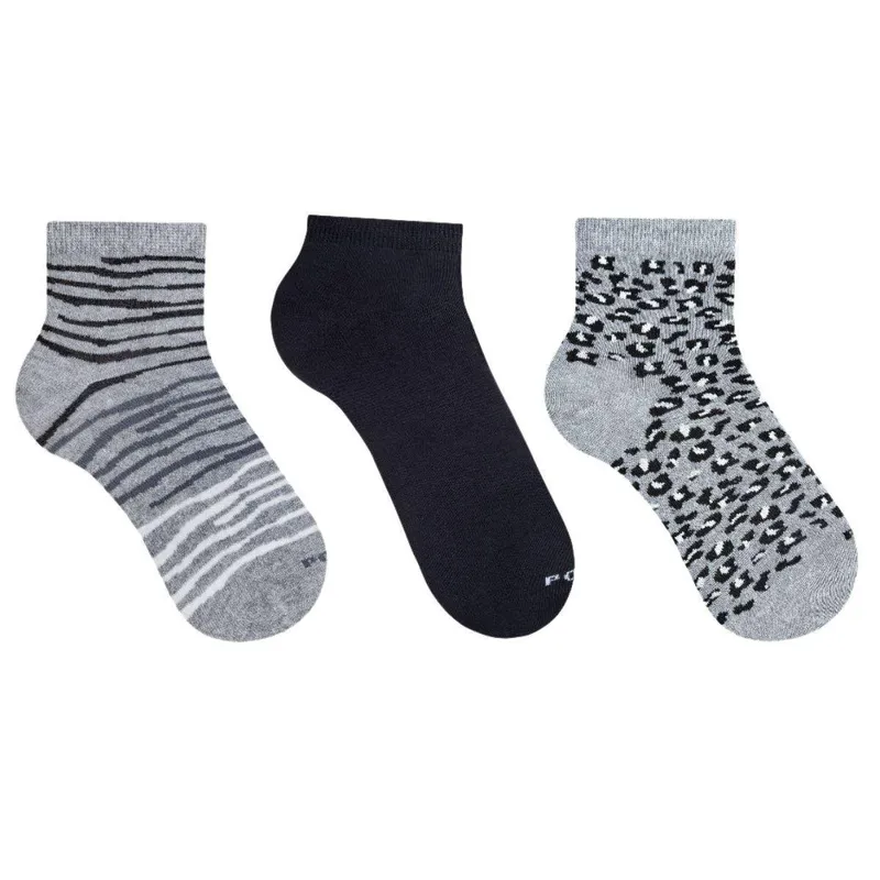 Kit 3 Pares de Meias Feminino Soquete Premium Estampas Sortidas