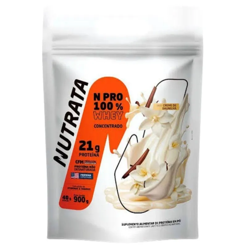 Whey Protein NPro 900g Nutrata Sabor Baunilha