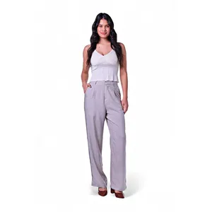 Calça Feminina Listrada Viscose