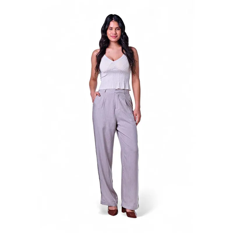 Calça Feminina Listrada Viscose