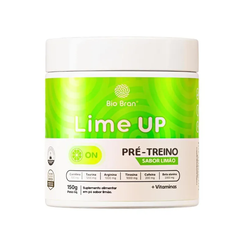 Pre Treino Lime Up Original – Suplemento em Pó Pre Treino Extra Forte Sabor Limão