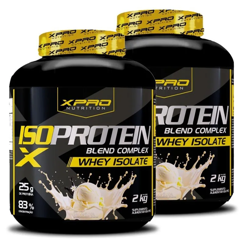 Kit 2x Whey Iso Protein Blend Complex Isolado 2Kg - XPRO