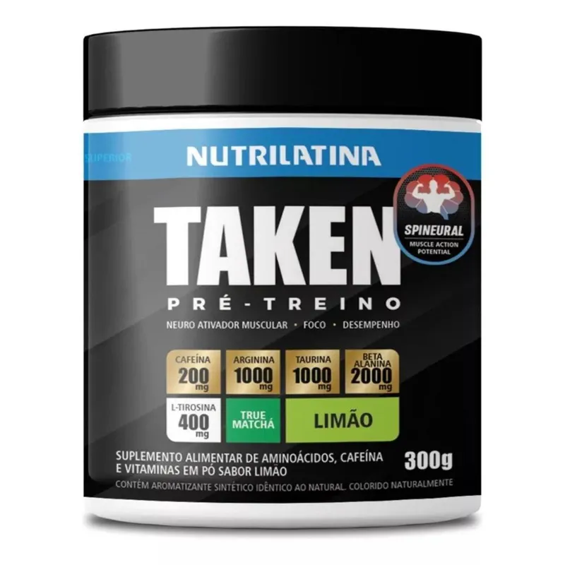 Pré Treino Taken (300g) Sabor Limão - Nutrilatina