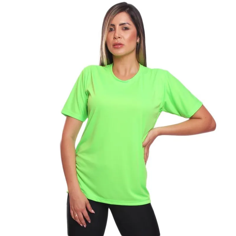 Camiseta Feminina Dry Manga Curta Proteção UV Slim Fit