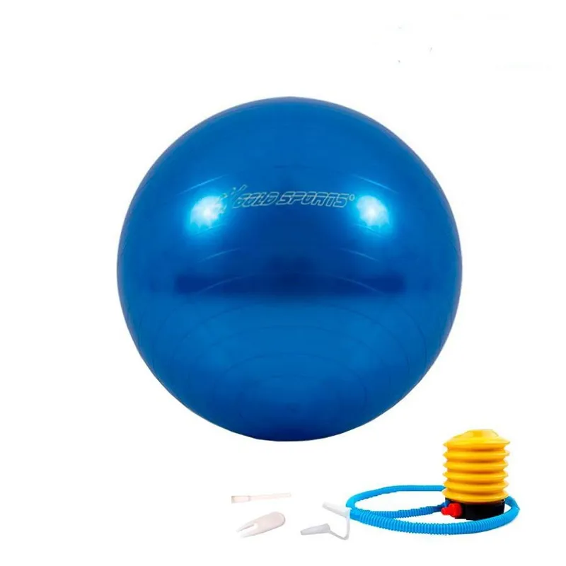 Bola Suiça Pilates Yoga Advance 55cm Com Bomba de Encher Gold Sports