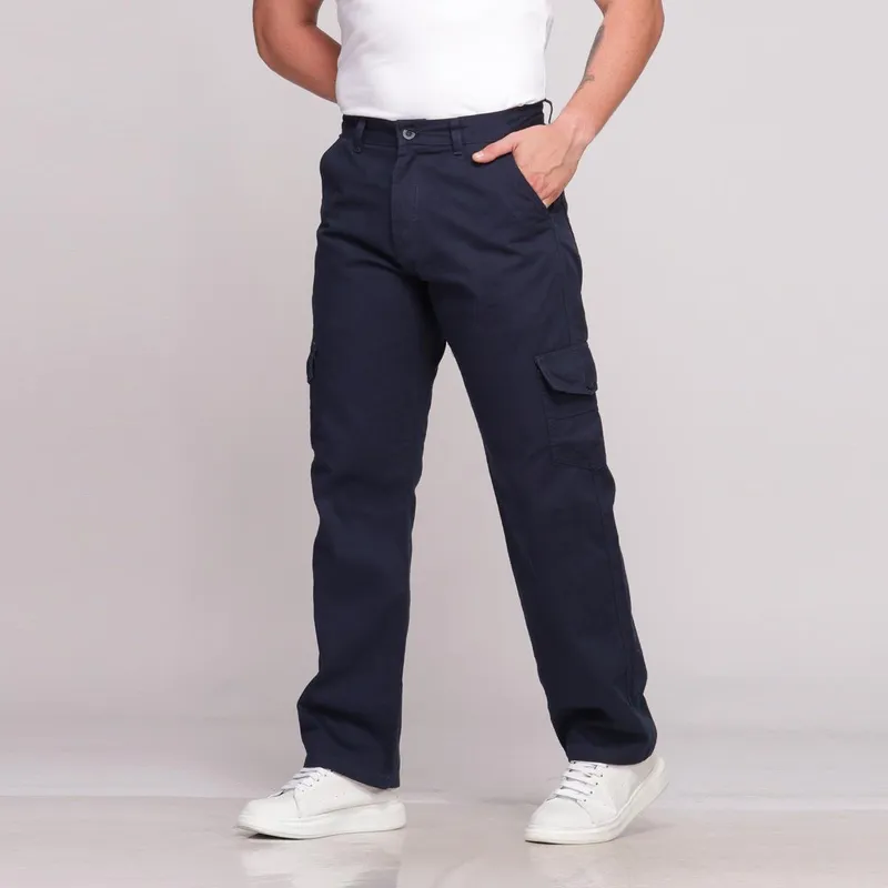Calça Cargo Sarja Masculina Larga 7888