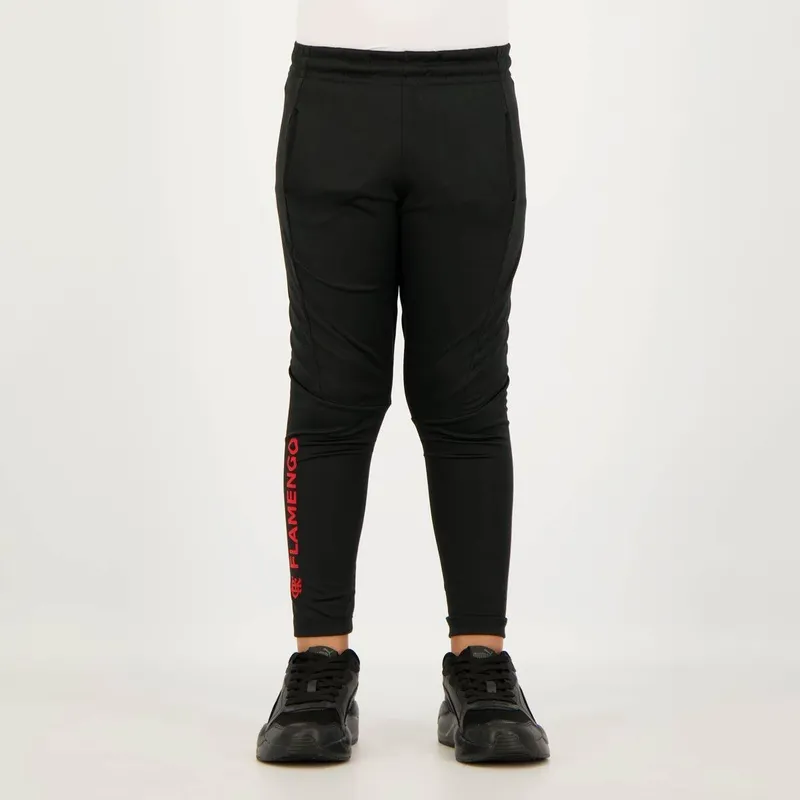 Calça Flamengo Tripple Infantil Preta