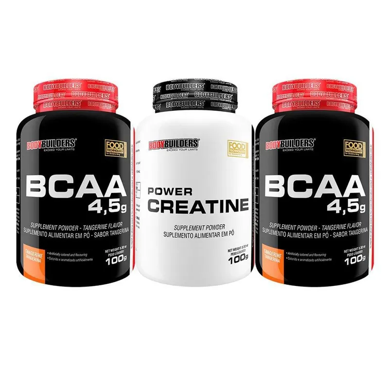Kit 2x BCAA 4.5 - 100g + Creatina 100g - Bodybuilders