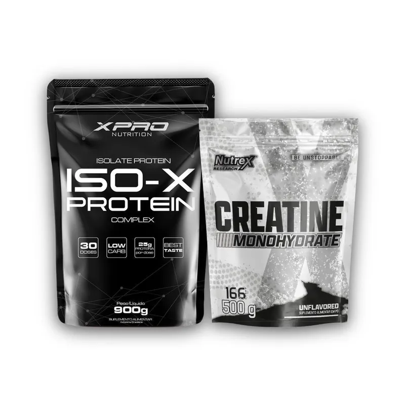 Kit Whey Iso X 900g - XPro + Creatina Monohydrate Pura 500g - Nutrex Research