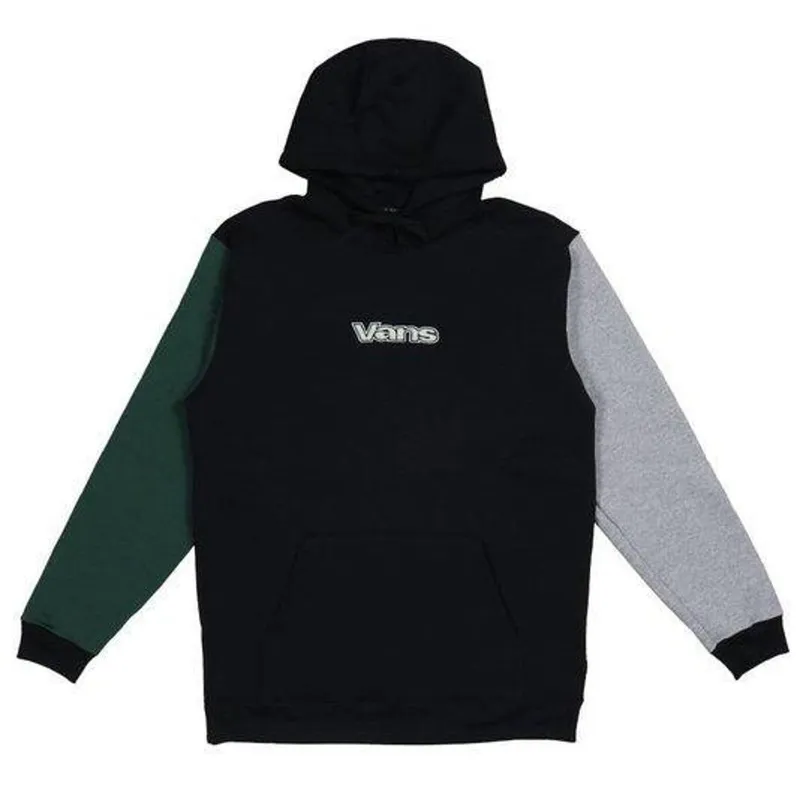 Moletom Vasns Colorblock Preto/Cinza/Verde