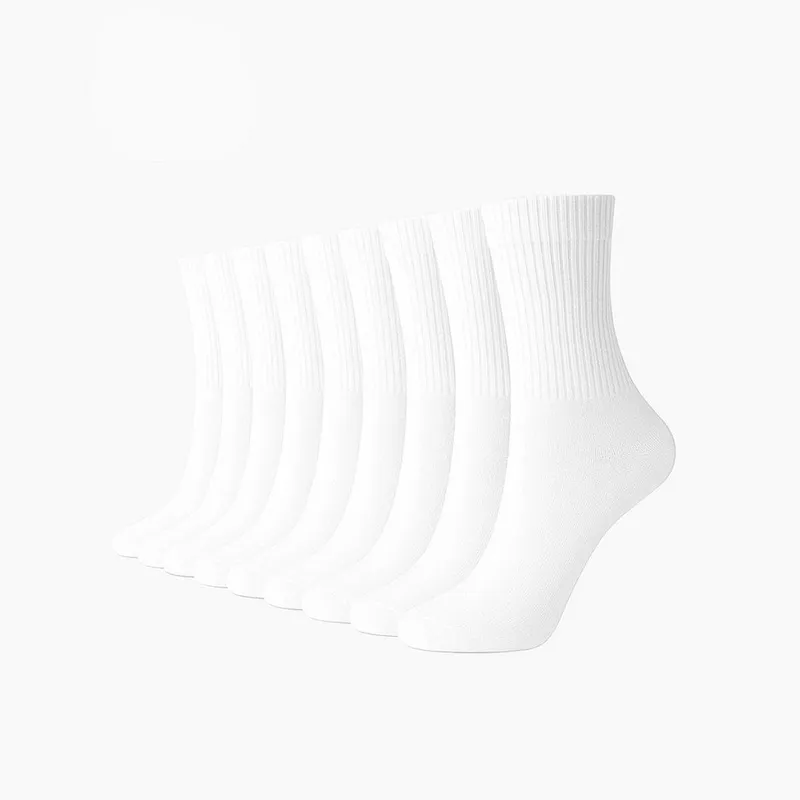 Kit 12 Pares de Meias FMF Masculinas Cano Médio Brancas