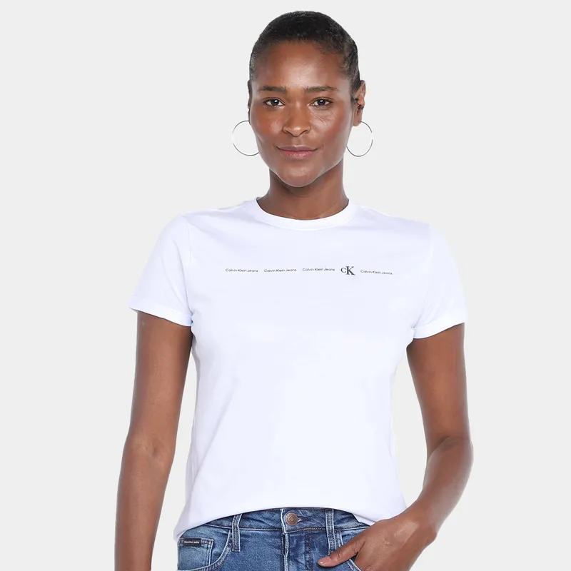 Camiseta Calvin Klein Logo Feminina