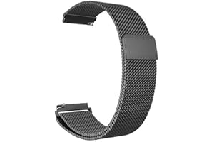 Pulseira Milanesa 20mm Aço Inox com Fecho Magnético – Compatível GTS, GTR, Galaxy Watch, Huawei e Garmin | Ajustável, Elegant