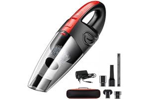 Aspirador de Pó Portátil Sem Fio, 120W Alta Potência com Sucção Poderosa, Uso Seco/Úmido, Recarregável, para Carros e Casa, F